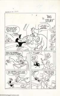 Dave Tendlar - Original Art for Harvey Comic Hits #62, Complete 5-Page Story, "Big Stuff" (Harvey, -