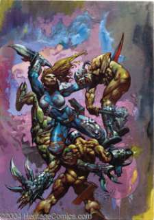 Simon Bisley - Mutant Chronicles #3 Cover Original Art (Acclaim, 1996). It’s mutant mayhem, Biz-style! The - | Heritage