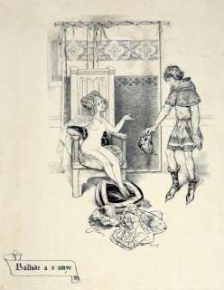 Herouard (Dit Chéri Haume, 1881-1961) - HEROUARD Ballade de Villon a s‘amye . Encre de…