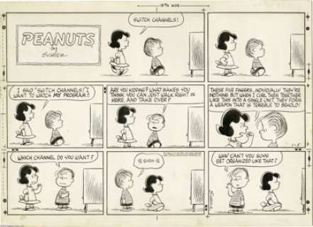 Charles Schulz - Peanuts Sunday Comic Strip Original Art, dated 1-5-64 (United Feature Syndicate, 1964). If we - | Heritage