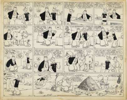 E. C. Segar - Popeye Sunday Comic Strip Original Art, dated 10-1-33 (King Features Syndicate, 1933). When it - | Heritage