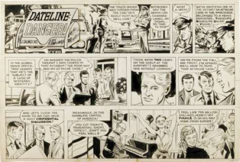 Al McWilliams - Dateline Danger Sunday Comic Strip Original Art, dated 11-7-71 (Field Enterprises Inc. , 1971). -