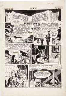 Wally Wood The Spirit Section "A D. P. (Displaced Person) on the Moon" page 3 Original Art, dated - | Heritage