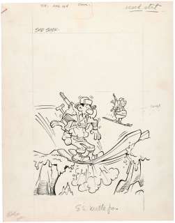 â€œSAD SACKâ€ COMIC BOOK COVERS #104-107 ORIGINAL ART LOT OF FOUR. | Hake’s