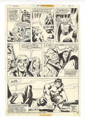 GHOST RIDER #11 PAGE 10 ORIGINAL COMIC ART SAL BUSCEMA HULK SATAN MARVEL 1975 | Neat Stuff Vault