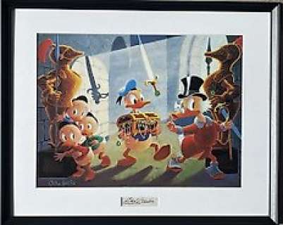 Carl Barks - The Old Castle’s Secret - beautiful Carl Barks print with original signature insert | Catawiki