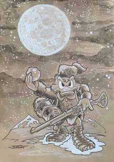 Julian Jordan - 1 Croquis au crayon - Uncle Scrooge - "Golden Moon" | Catawiki