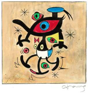 Tony Fernandez - Donald Duck Inspired By Joan Miro - Original Artwork - Original Painting - Hand Signed | Catawiki