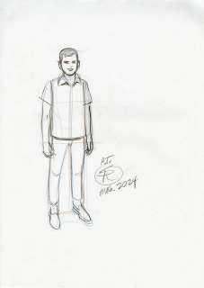 Steve Rude | Alex Toth Livestream Boy Standing | Steve Rude