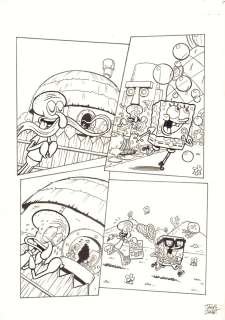 Jacob Chabot - Spongebob Comics #12 P.7 - ‘Great Grandma‘ - 2012 Signed