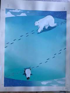 Torres, Daniel - 1 Original colour drawing - Polo Norte y al Polo Sur - 2003 | Catawiki