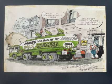 Fournier, Jean-Claude - 1 Original drawing - Muels Pills | Catawiki