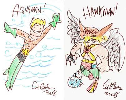 Art Baltazar - Aquaman & Hawkman Pinups (2008)