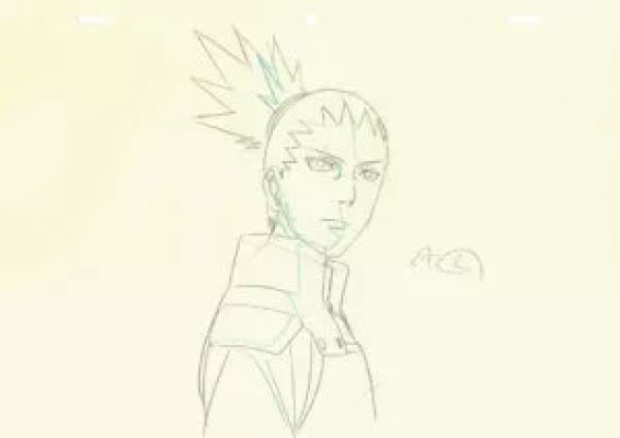 Kishimoto Masashi - Naruto | Correction genga – Shikamaru Nara – Naruto Shippuden – 2266 | La Galerie de la Bande Dessinée