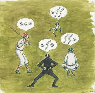 BASEBALL EDWARD GOREY. Ball Strike Count. | Swann Galleries