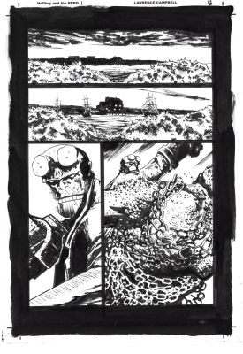 Laurence Campbell | Hellboy & The B.P.R.D.: The Ghost Ships Of Labrador - #1 Page 13 | Kinetic Collectibles