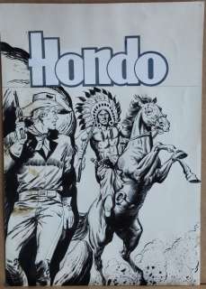 FRANCO BIGNOTTI - Copertina per HONDO 101 , Editions LUG (Francia), 1965. Matita e china e retrocolorazione, cm. 25 x 36 circa.