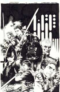 Carlo Pagulayan, Jason Paz - Star Wars #25 Cover - Poe Dameron, Obi-Wan Kenobi, Kylo Ren, Inquisitors, Darth Vader, & Anakin Skywalker - 2022 Signed