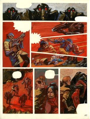 Lot 3 - YOANN Chivard Planche en couleur directe Ether Glister 2000 Delcourt | misc / divers