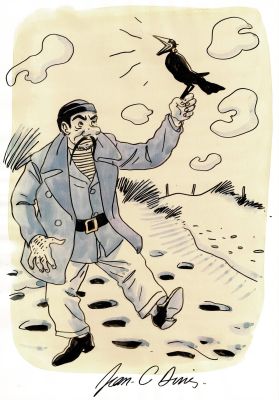 Jean-Claude Denis | Lot 195 - Les contes à dormir debout du pirate Pitou, L’île aux mainates en édition originale, agrémenté d’une dédicace. Proche de l’état neuf. | Septimus