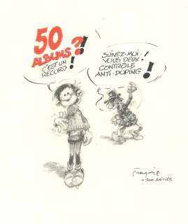 Franquin | Gaston, illustration Ã  la mine de plomb, Ã … | Millon