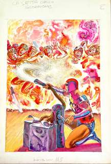 Antonio Canale - Original illustration for cover. Cm. 25x36. Gouache. Mint