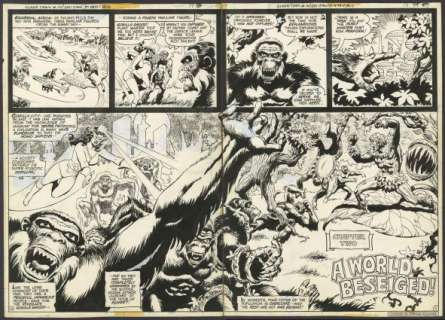 Arvell Jones - SUPER-TEAM FAMILY #14 Double Page Spread | ComicConnect