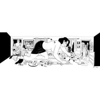 Grégory MARDON - Illustration originale - Pauvre Jean-Pierre - N&B