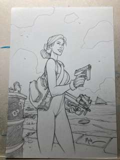 Malfin, Nicolas - 1 Original drawing - Golden City - Amber - 2024 | Catawiki