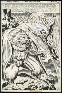 Kirby, Jack - CAPTAIN AMERICA #210 Splash Page | ComicConnect