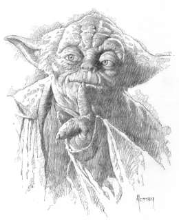 Maren - Yoda: “The Wisdom of Silence” - Original Pencil Drawing - Hand Signed | Catawiki