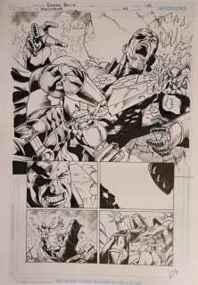 Eduardo Pansica (Blue Lines) + Vicente Cifuentes (Inker) - 1 Original page - Deathstroke #6, Page 12 | Catawiki