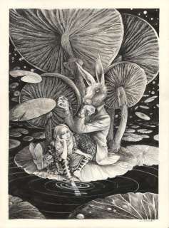Daria Schmitt - Le problème des nénuphars, Illustration originale réalisée pour le projet Wonderland, variation sur Alice - Sélection "Coup de coeur de Pâques"