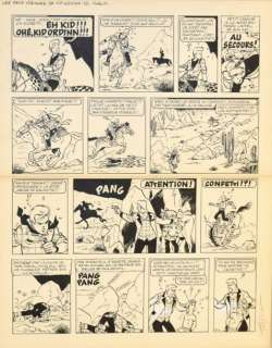 Tibet | CHICK BILL Planche originale Ã  l’encre de chine n°28 issue de l’histoire | Cornette de St Cyr