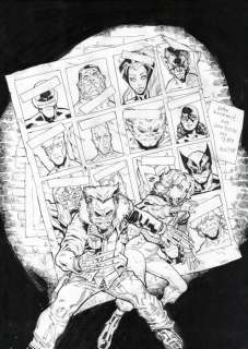 Domenech, Sergi - 1 UNCANNY X-MEN (1963) #141 - Recréation de la couverture - Tribute to John Byrne & Terry Austin - Original Ink Artwork - Hand Signed | Catawiki