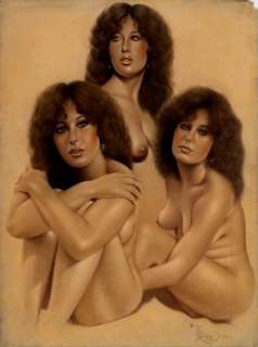 Terry Twigg - 3 Nude Women Very Large Panting (1982)