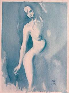 Mauro De Luca - 1 Original colour drawing - Giorgia - Acquerello | Catawiki