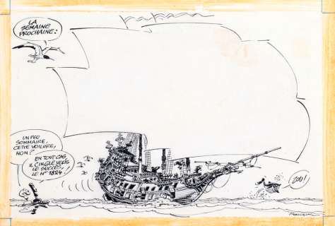 Franquin | Illustration Ã  l’encre de Chine sur carton… | Millon