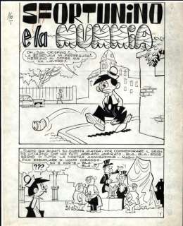 Colantuoni, Tiberio - 16 Original page - Tiramolla #16 - "Sfortunino e la mummia" - Storia originale completa - 1967