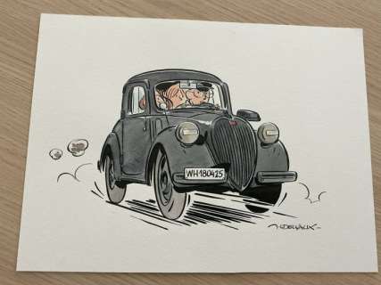 Delvaux, Jean-Luc - 1 Original colour drawing - Jacques Gipar - 2025 | Catawiki