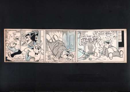 Toonder, Marten - 1 Original page - Bommel en Tom Poes - De Atoomtrillingen - Niet verknipte strook - 1944 | Catawiki