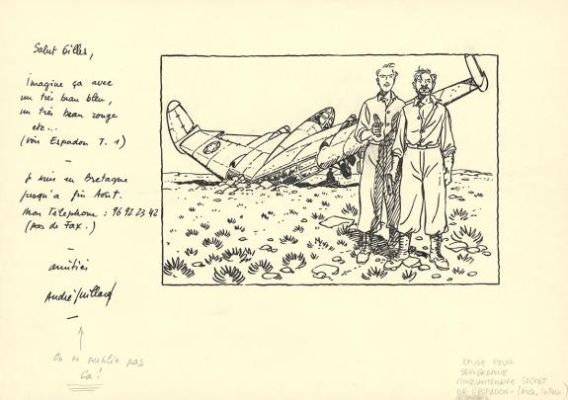 André Juillard | Illustration originale, étude pour sérigraphie Cinquantenaire - Secret de l’espadon ( Archives Internationales) - Blake et Mortimer | Daniel Maghen