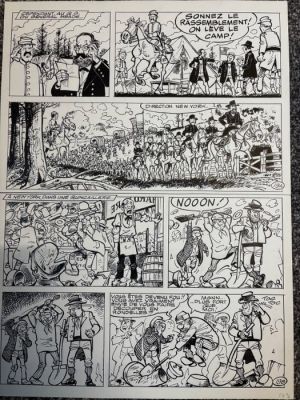 Lambil, Willy - 1 Original page - Les Tuniques Bleues - Emeutes à New York - 2002 | Catawiki