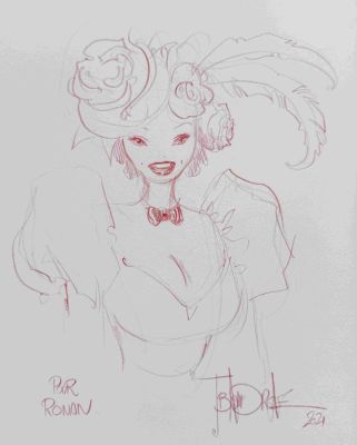 Andreae, Jean-Baptiste - 1 Original drawing - The Burlesque Circus Girls - Original comission in book - 2020 | Catawiki