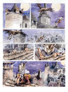 Hausman | Le Chat qui courait sur les toits, planche couleur… | Banque Dessinée