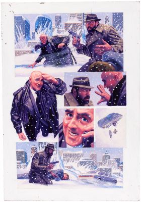 Lot 23 - THE BROTHERS HILDEBRANT SUPERMAN: THE LAST GOD OF KRYPTON COMIC BOOK PAGE ORIGINAL ART PAINTING. | Hake’s