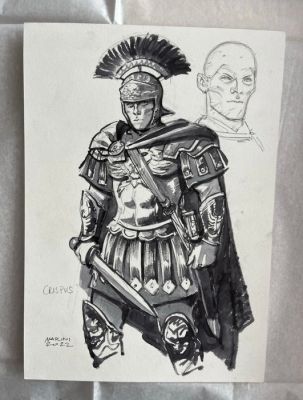 Marini, Enrico - 1 Original drawing - Les aigles de Rome - Crispus - 2022 | Catawiki