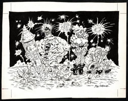 Schreurs, Eric - 1 Original drawing - Dick van Bil - Happy New Year | Catawiki
