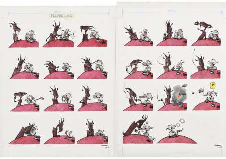 F’MURRR. Alp 13.. Pl. 231A et 231B.intitulées "Fleureting". Encre et couleurs | Aponem