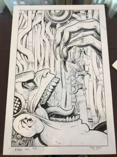 Art Adams - X-men: blue #24 cover - mojo devouring the team - 2018 signed